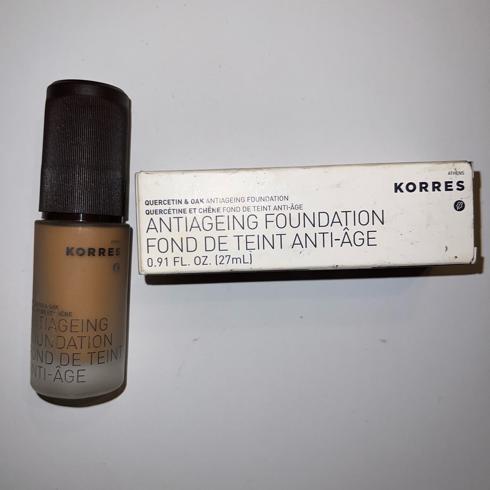 New KORRES Quercetin & Oak Anti-Aging Liquid Foundation 30 Carmel NIB makeup
